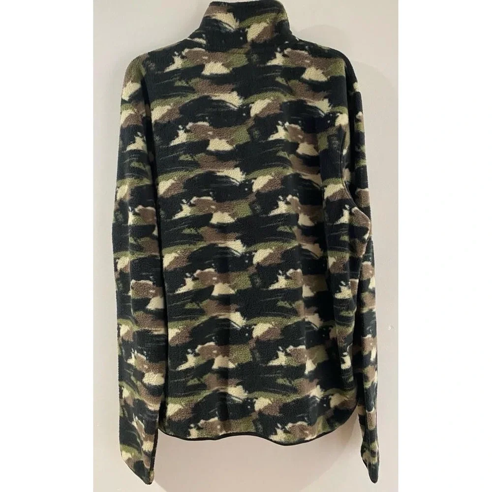 WESC Camo‎ Half Fleece Pullover Zipper For Unisex Men Size XXL Woman Size XXXL